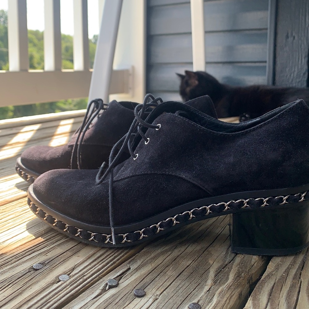 Chanel Oxford Bootie Heels